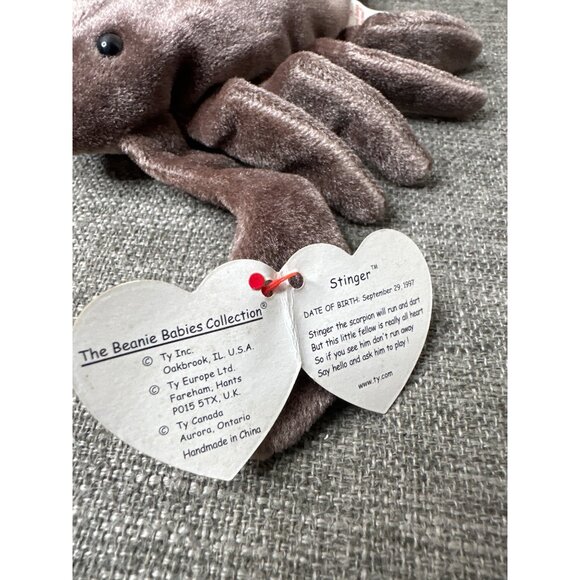 Ty Beanie Babies Retired Stinger Scorpion Plush Toy 1998 - Picture 7 of 8
